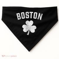 Boston Irish Shamrock St. Patrick's Day USA-Made Doggie Bandana thumb 0