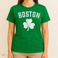Boston Irish Shamrock St. Patrick's Day T-Shirt thumb 4