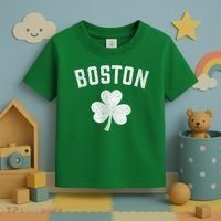 Boston Irish Shamrock St. Patrick's Day Toddler T-Shirt thumb 3