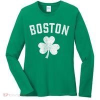 Boston Irish Shamrock St. Patrick's Day Women's Long Sleeve Shirt thumb 0