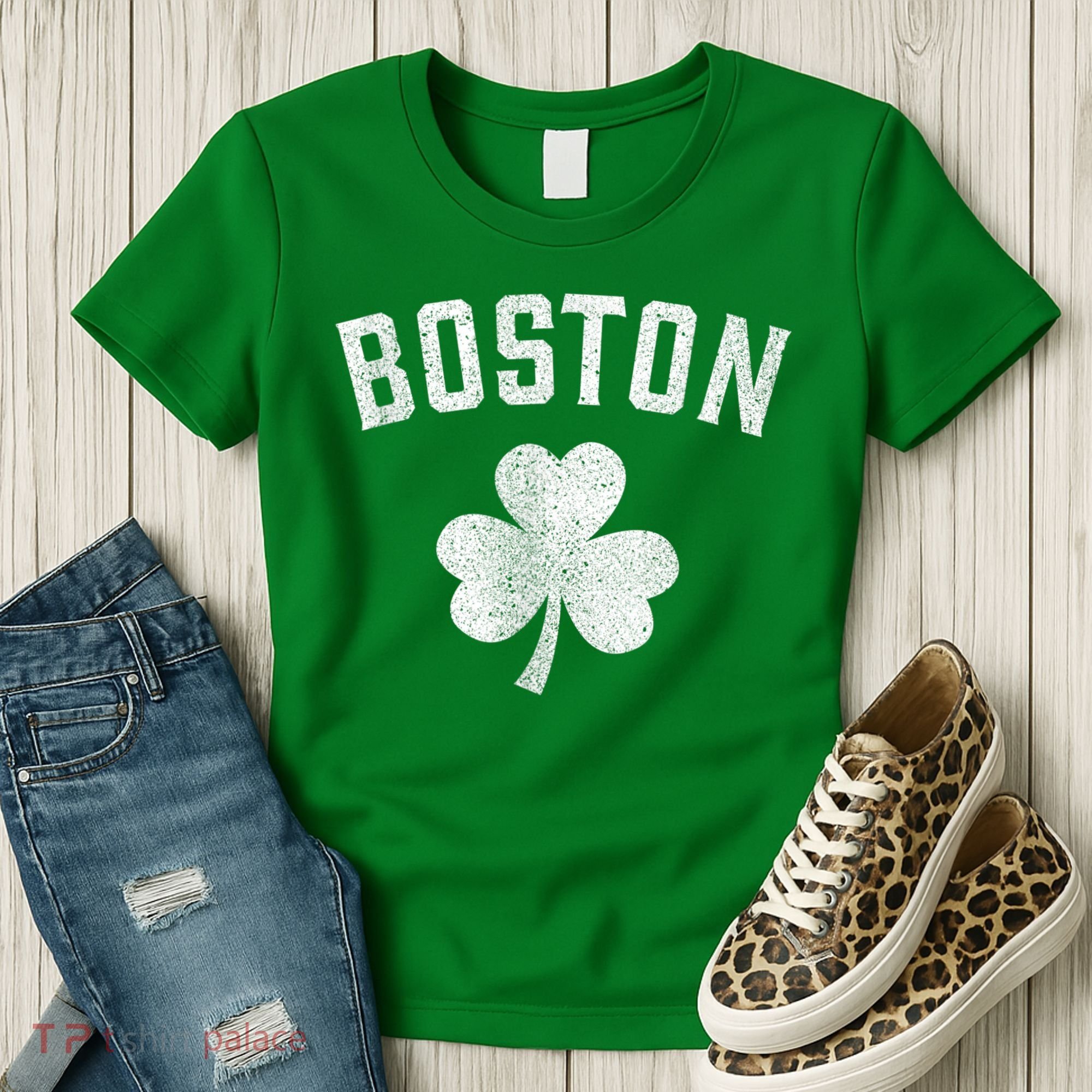 Boston Irish Shamrock St. Patrick's Day Women's T-Shirt