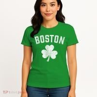 Boston Irish Shamrock St. Patrick's Day Women's T-Shirt thumb 4