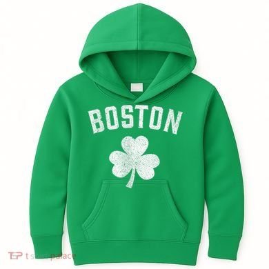 Boston Irish Shamrock St. Patrick's Day Kids Hoodie