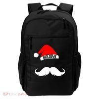 Believe In Santa Funny Mustache Backpack thumb 0