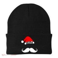 Believe In Santa Funny Mustache Beanie thumb 0