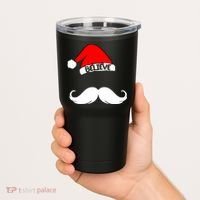 Believe In Santa Funny Mustache Tumbler thumb 2