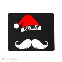 Believe In Santa Funny Mustache Mousepad thumb 0