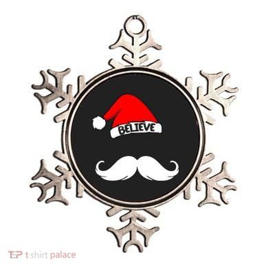 Believe In Santa Funny Mustache Ornament