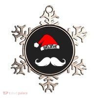 Believe In Santa Funny Mustache Ornament thumb 0