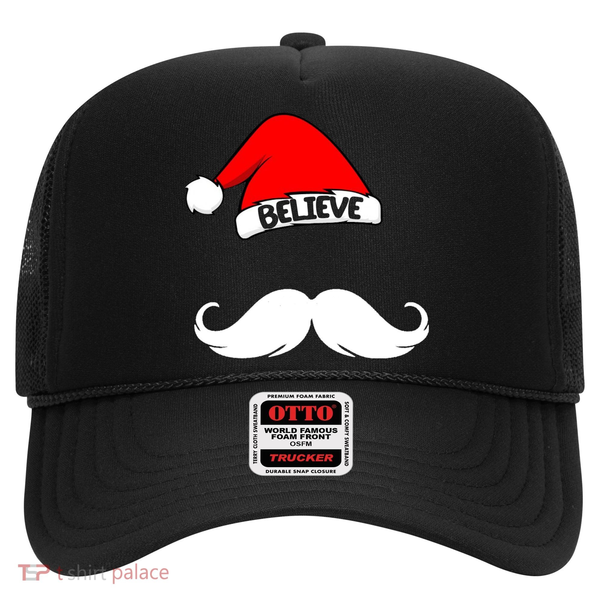Believe In Santa Funny Mustache Hat