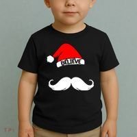 Believe In Santa Funny Mustache Toddler T-Shirt thumb 2