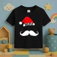 Believe In Santa Funny Mustache Toddler T-Shirt thumb 3