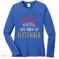 Born In September Princesses Are Born In September Birthday Cool Gift Women's Long Sleeve Shirt thumb 0