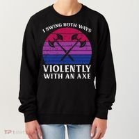 Bisexual I Swing Both Ways Axe Bi Pride Flag Lgbtq Women's Sweatshirt thumb 0