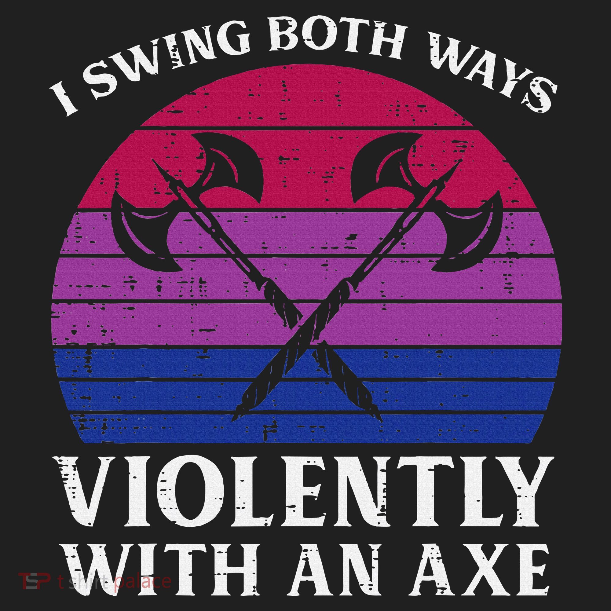 Bisexual I Swing Both Ways Axe Bi Pride Flag Lgbtq Women's Sweatshirt