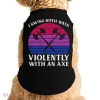 Bisexual I Swing Both Ways Axe Bi Pride Flag Lgbtq Doggie Tank thumb 0