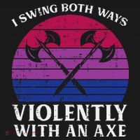 Bisexual I Swing Both Ways Axe Bi Pride Flag Lgbtq Doggie Tank thumb 4