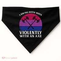 Bisexual I Swing Both Ways Axe Bi Pride Flag Lgbtq USA-Made Doggie Bandana thumb 0