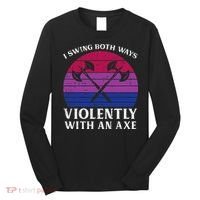 Bisexual I Swing Both Ways Axe Bi Pride Flag Lgbtq Long Sleeve Shirt thumb 0