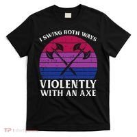 Bisexual I Swing Both Ways Axe Bi Pride Flag Lgbtq T-Shirt thumb 0