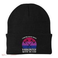 Bisexual I Swing Both Ways Axe Bi Pride Flag Lgbtq Beanie thumb 0