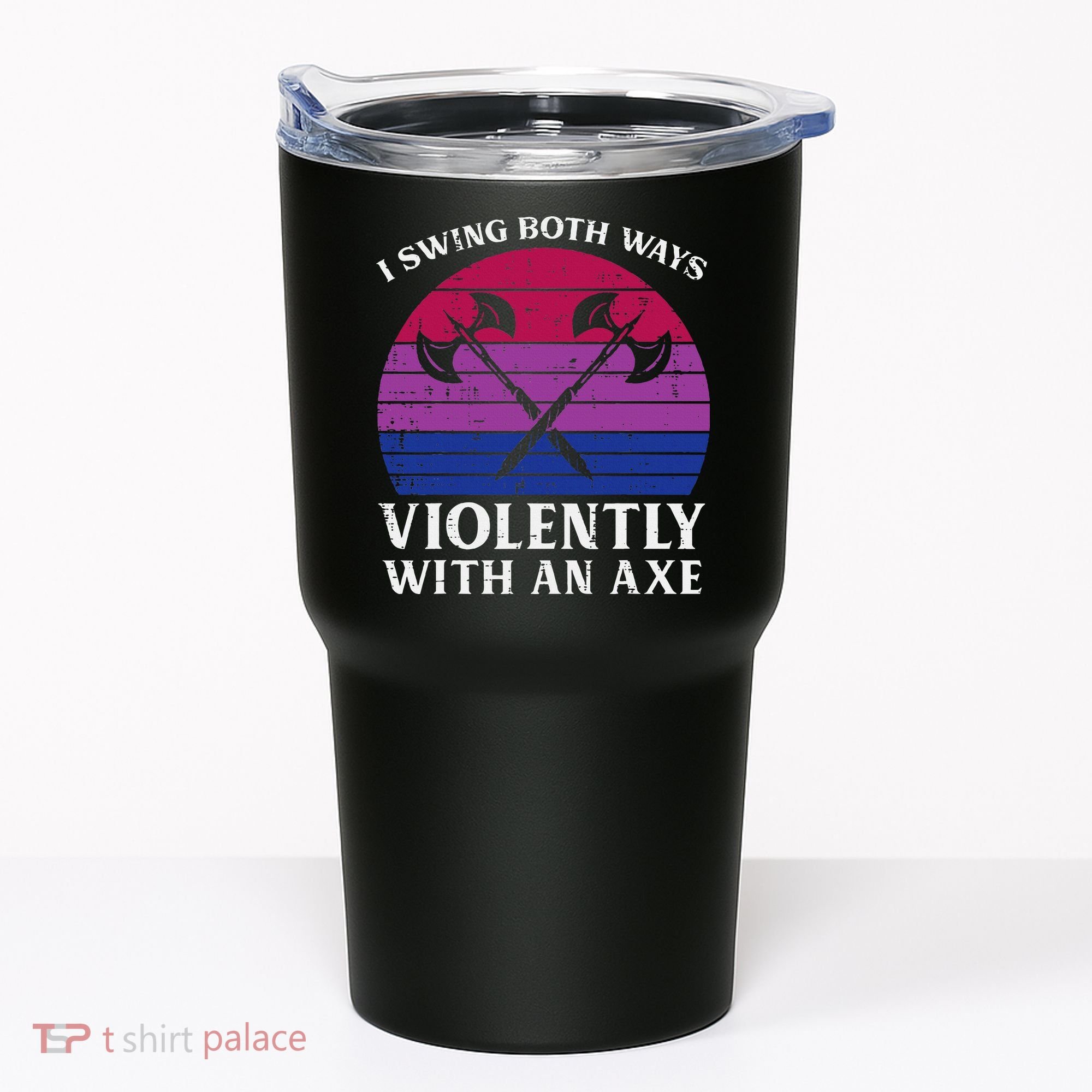 Bisexual I Swing Both Ways Axe Bi Pride Flag Lgbtq Tumbler