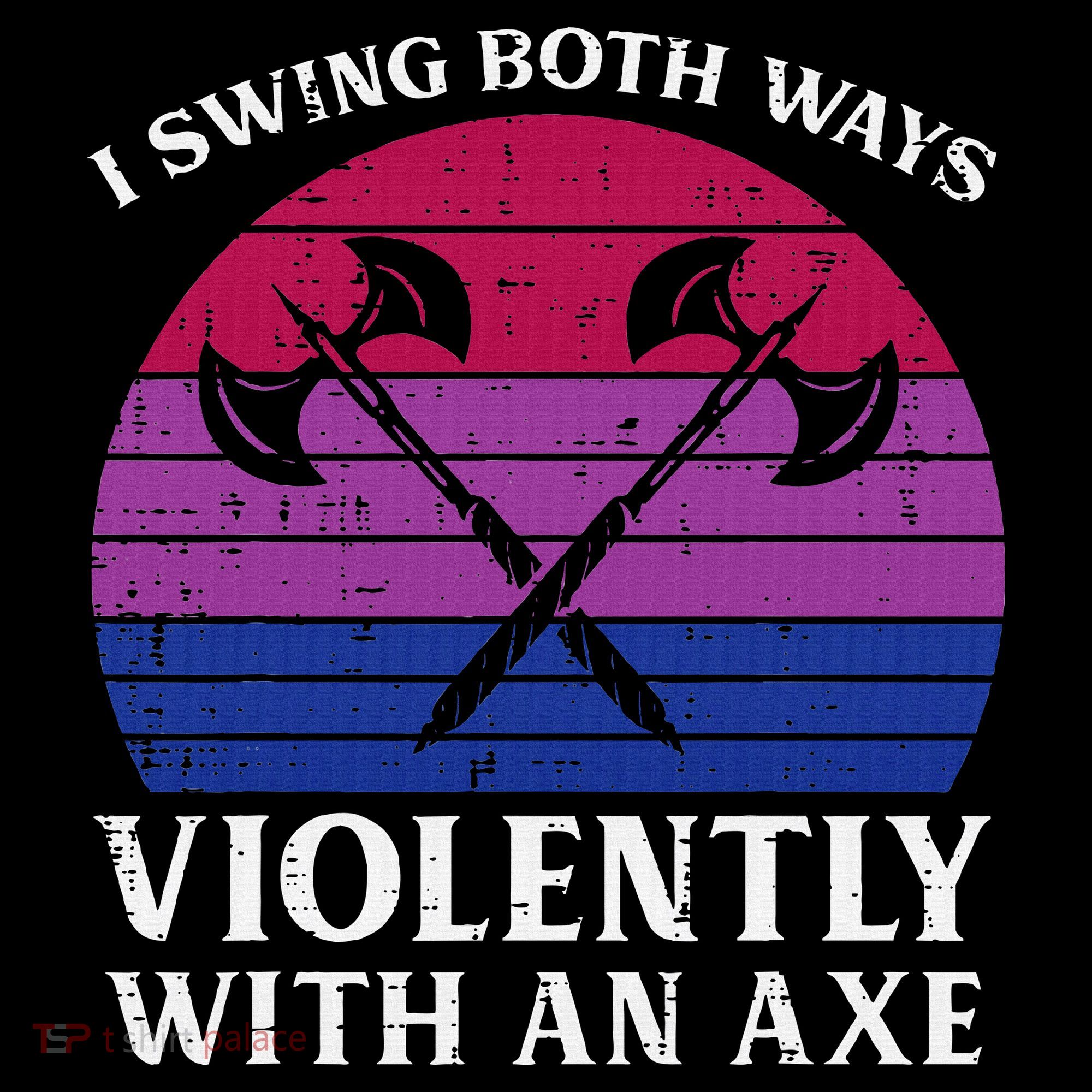 Bisexual I Swing Both Ways Axe Bi Pride Flag Lgbtq Mousepad