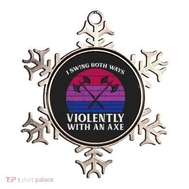 Bisexual I Swing Both Ways Axe Bi Pride Flag Lgbtq Ornament