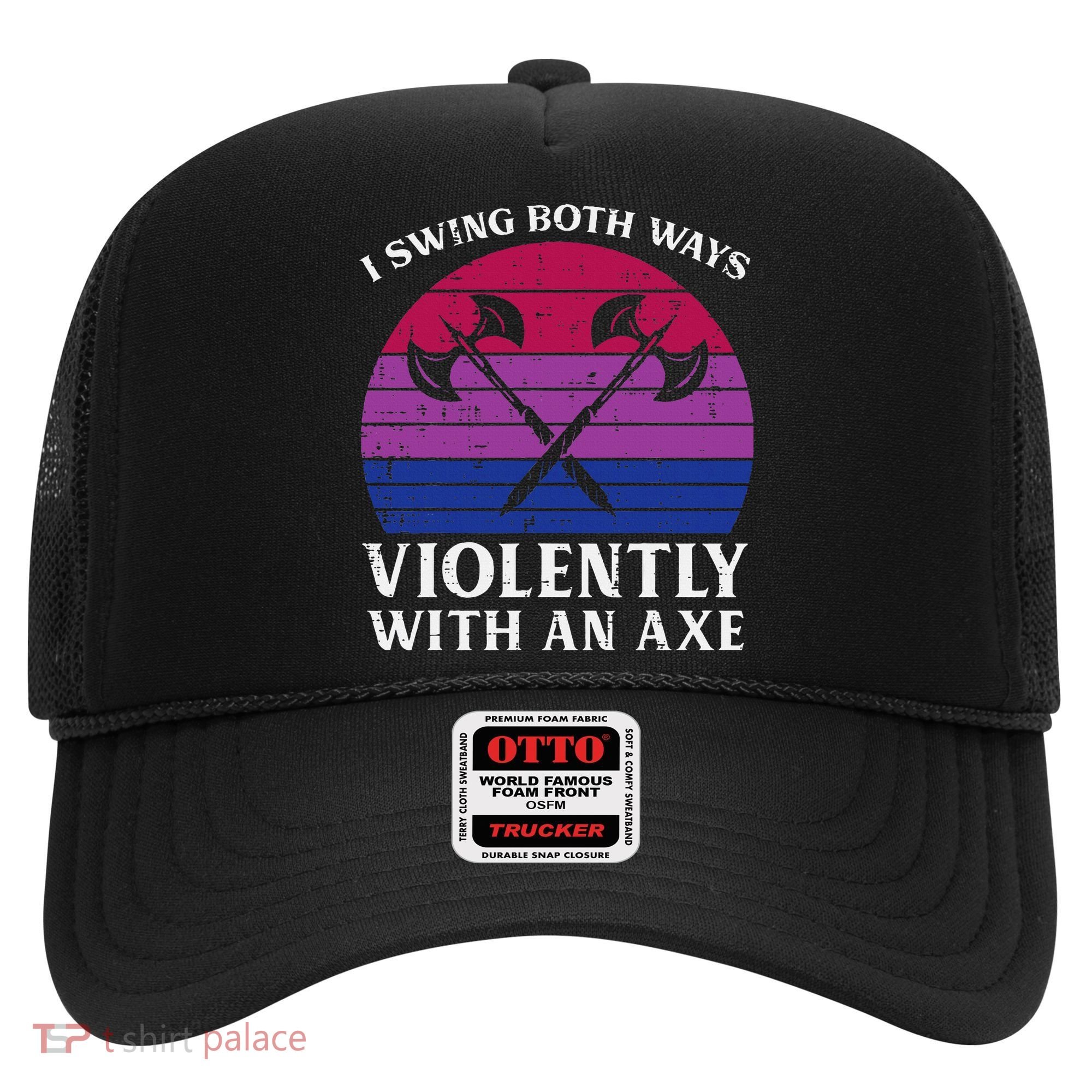 Bisexual I Swing Both Ways Axe Bi Pride Flag Lgbtq Hat
