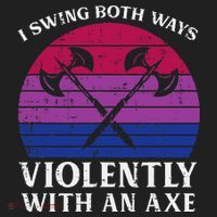 Bisexual I Swing Both Ways Axe Bi Pride Flag Lgbtq Hat thumb 2