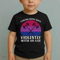 Bisexual I Swing Both Ways Axe Bi Pride Flag Lgbtq Toddler T-Shirt thumb 2