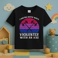 Bisexual I Swing Both Ways Axe Bi Pride Flag Lgbtq Toddler T-Shirt thumb 3
