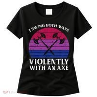 Bisexual I Swing Both Ways Axe Bi Pride Flag Lgbtq Women's T-Shirt thumb 0
