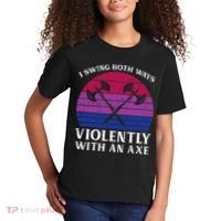 Bisexual I Swing Both Ways Axe Bi Pride Flag Lgbtq Kids T-Shirt thumb 2