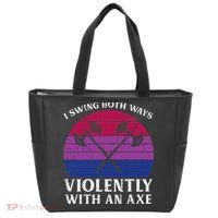 Bisexual I Swing Both Ways Axe Bi Pride Flag Lgbtq Tote Bag thumb 0