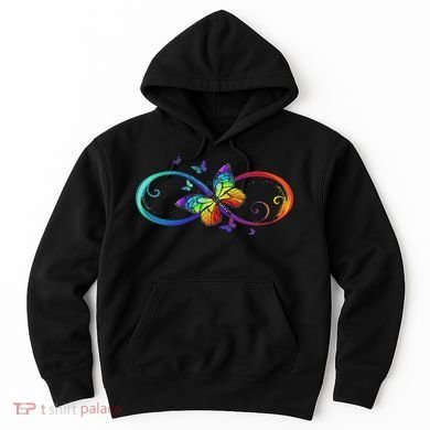 Butterfly Infinity Symbol Art Autism Awareness Neurodiverse Hoodie