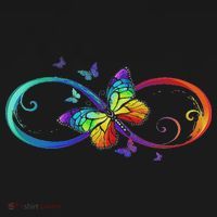 Butterfly Infinity Symbol Art Autism Awareness Neurodiverse Hoodie thumb 7