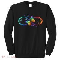 Butterfly Infinity Symbol Art Autism Awareness Neurodiverse Sweatshirt thumb 0