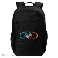 Butterfly Infinity Symbol Art Autism Awareness Neurodiverse Backpack thumb 0