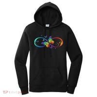 Butterfly Infinity Symbol Art Autism Awareness Neurodiverse Women's Hoodie thumb 0