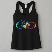 Butterfly Infinity Symbol Art Autism Awareness Neurodiverse Women's Tank Top thumb 3