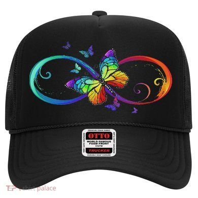 Butterfly Infinity Symbol Art Autism Awareness Neurodiverse Hat