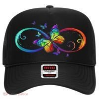 Butterfly Infinity Symbol Art Autism Awareness Neurodiverse Hat thumb 0