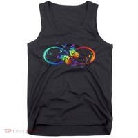 Butterfly Infinity Symbol Art Autism Awareness Neurodiverse Tank Top thumb 0