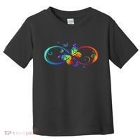 Butterfly Infinity Symbol Art Autism Awareness Neurodiverse Toddler T-Shirt thumb 0