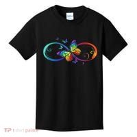 Butterfly Infinity Symbol Art Autism Awareness Neurodiverse Kids T-Shirt thumb 0
