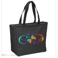 Butterfly Infinity Symbol Art Autism Awareness Neurodiverse Tote Bag thumb 2