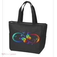 Butterfly Infinity Symbol Art Autism Awareness Neurodiverse Tote Bag thumb 3