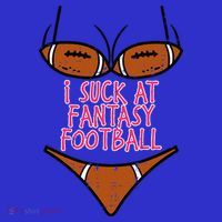 Bikini I Suck At Fantasy Football Funny FFL Loser Apron thumb 3