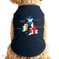 British Isles Sea Ireland Scotland Wales England Map Coins Doggie Tank thumb 0